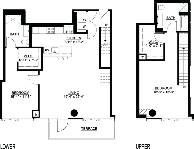 Two Bedroom I Duplex Terrace Imprint Apartments