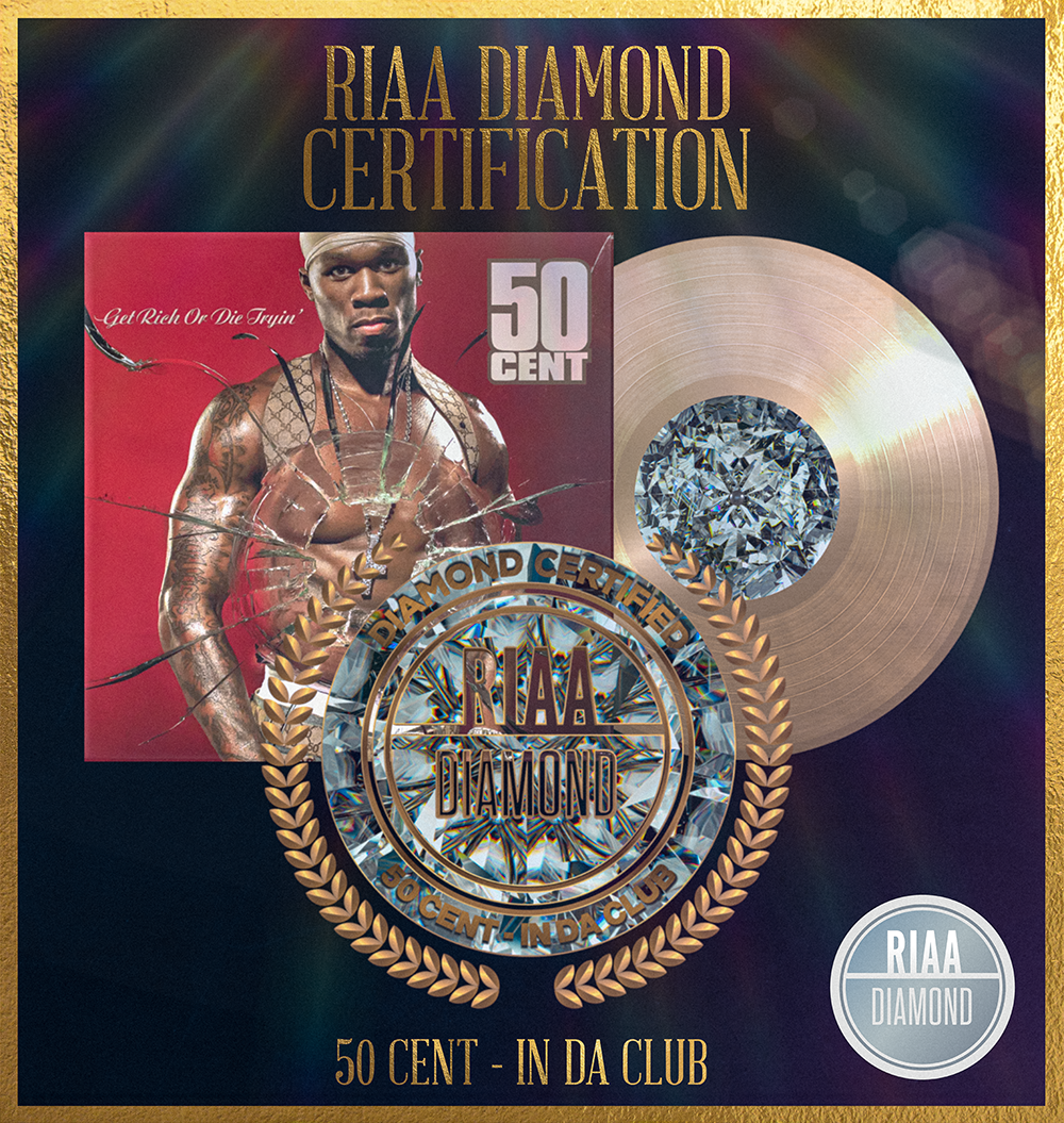 Curtis "50 Cent" Jackson Achieves RIAA Diamond Status With "In Da Club