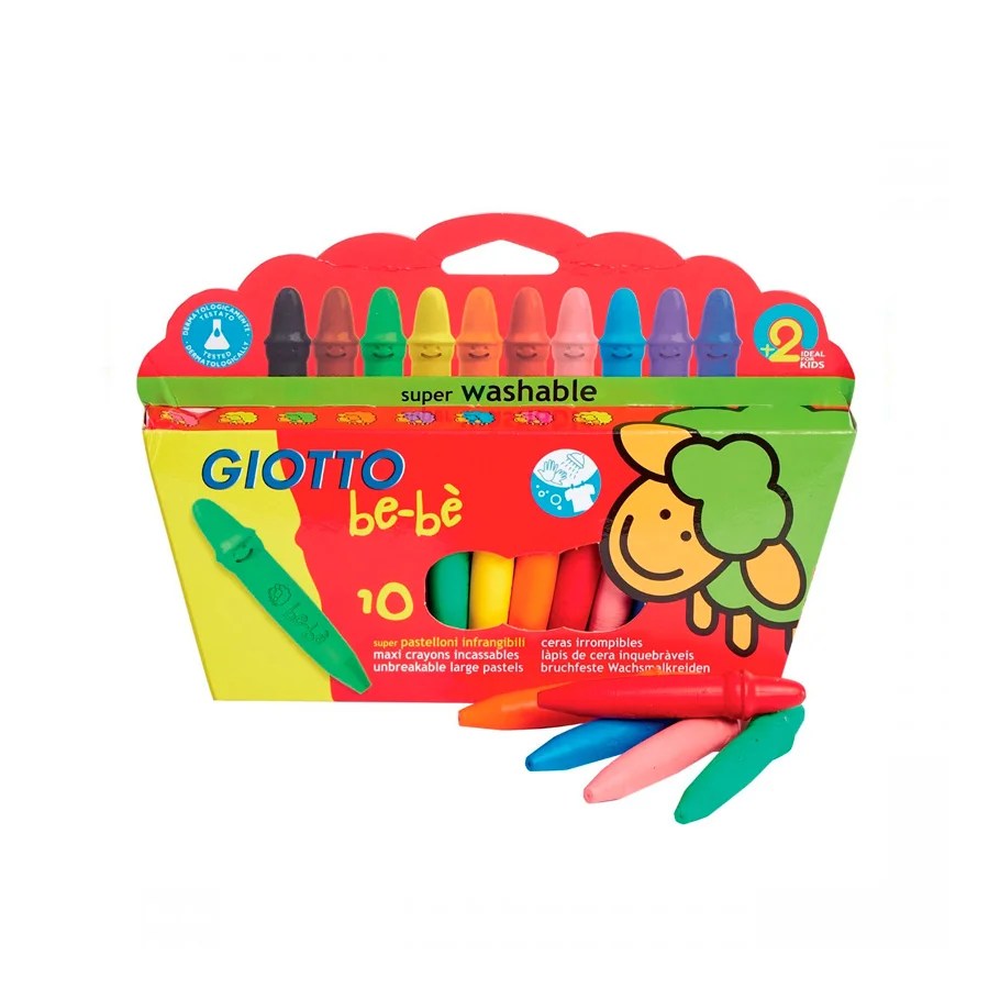Crayones BebÃ© x 10 colores Giotto (51876) Improstock