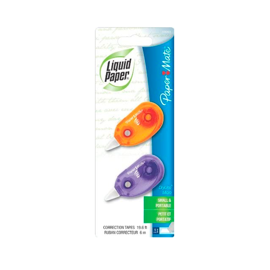 Corrector en Cinta Liquid Paper Dry Line x2 Paper Mate (64098) Improstock