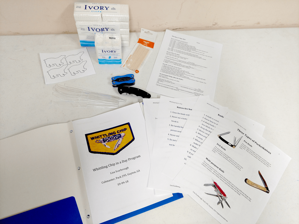 Whittling Chip Card Printable