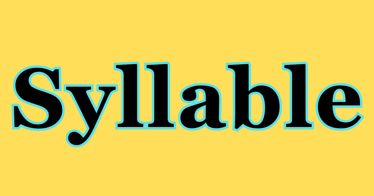 Syllable in English Grammar