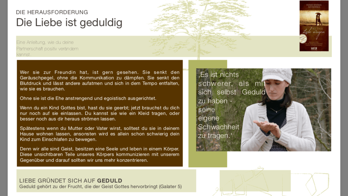 40 Tage Liebe wagen der Faden, der dein Gegenüber kleidet impulscafé