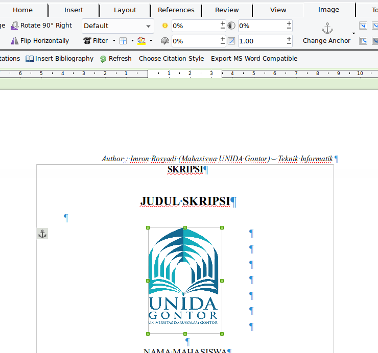 Template Skripsi Dengan Libreoffice Writer – Berbagi Ilmu Itu Indah