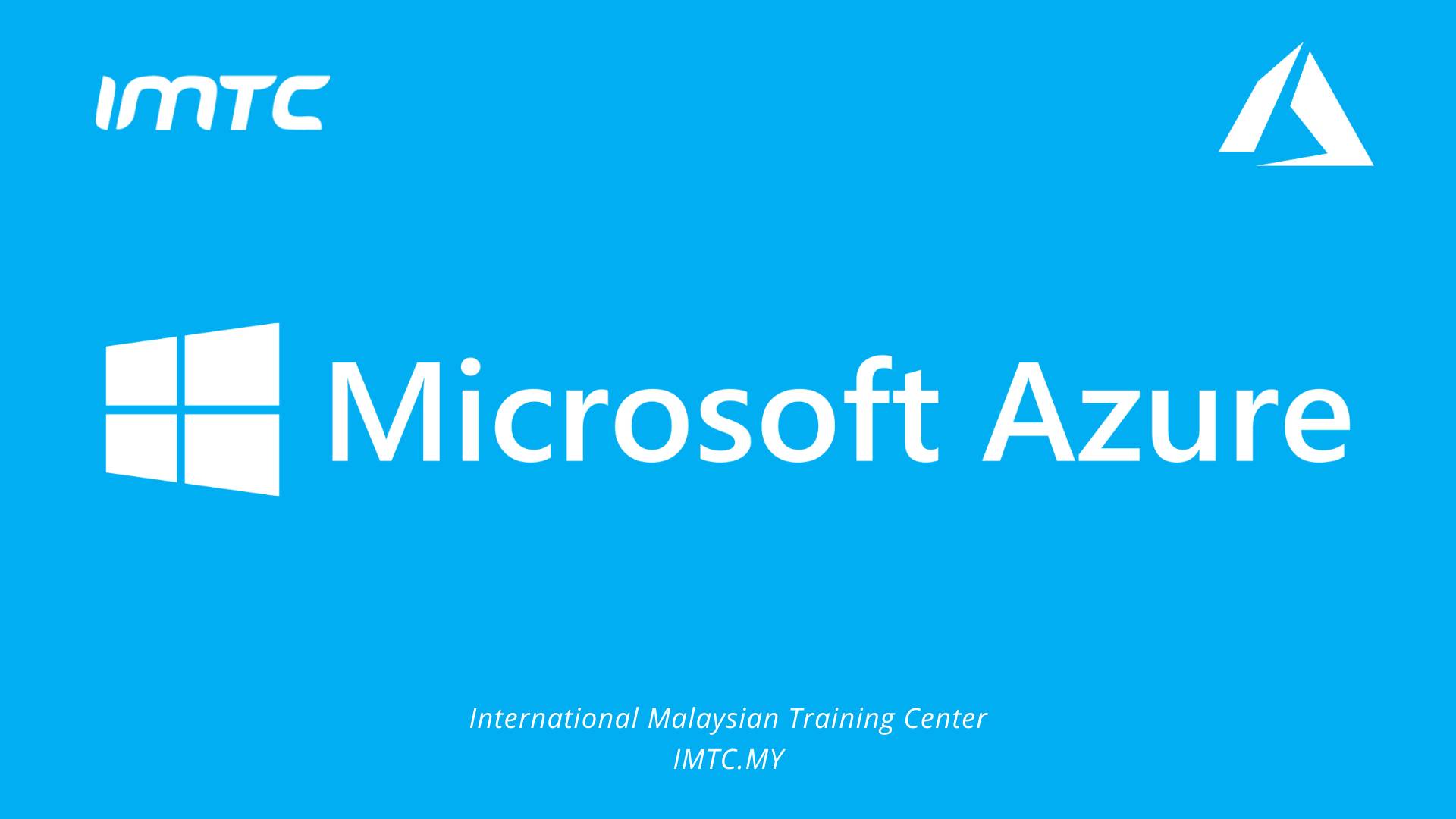 Azure Solution Architect Boot Camp (AZ300 and AZ301) • IMTC