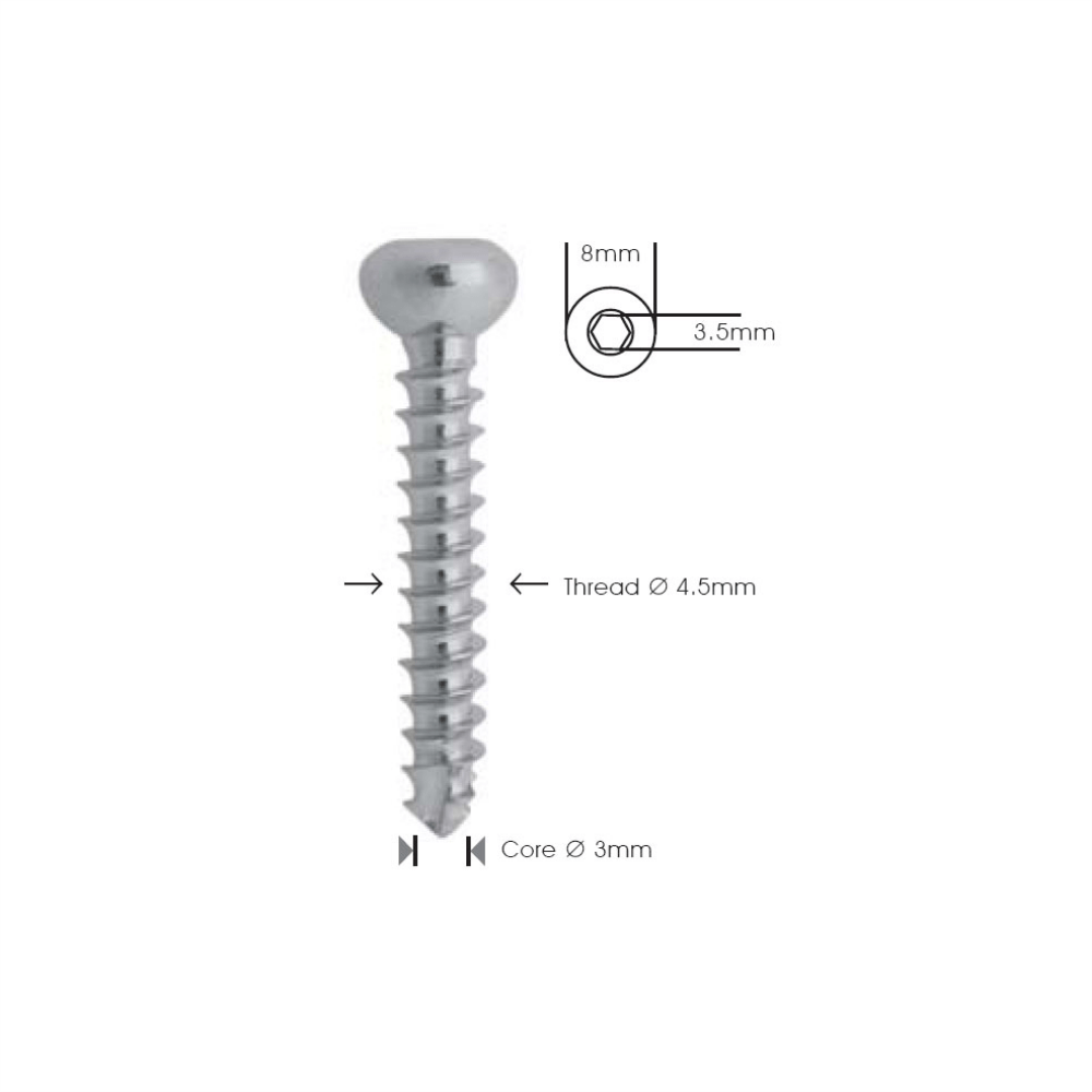 Tornillo de Cortical ø 4.5 Autorroscante IMTRA