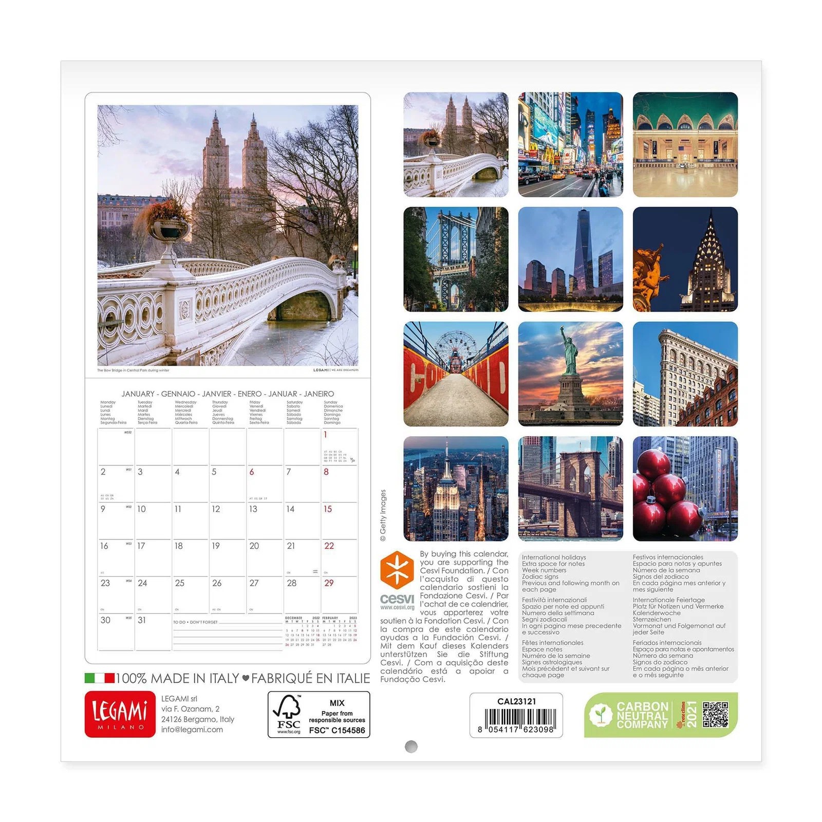 nova 2023 calendar Legami · New York Calendar 2023 Cities (N/A) (2022)