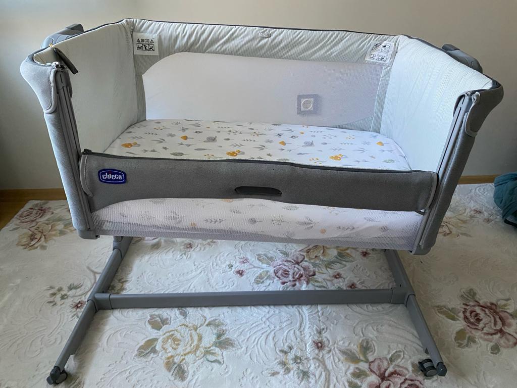 CHİCCO NEXT2ME MAGİC ANNE YANI BEŞİK MOON GREY Bebek ve Çocuk Odası