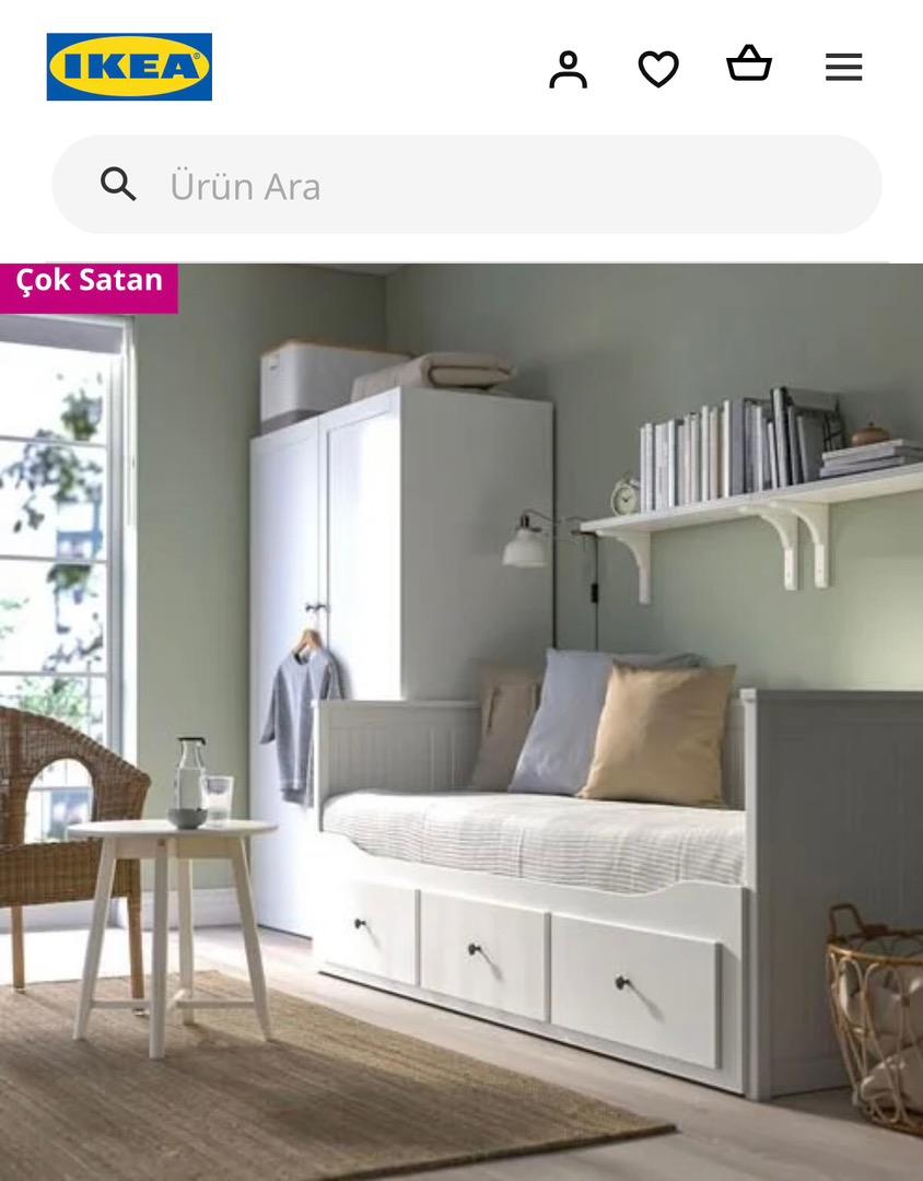 İkea Hemnes Yatak Divan Mobilya 1679439935