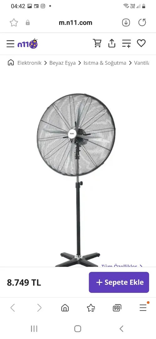 Vantilatör sanayi tipi Ev Aletleri 1678604133