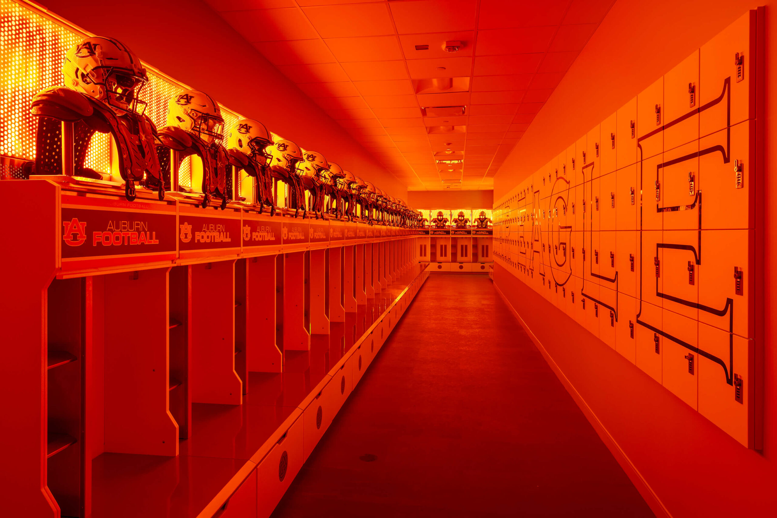 Auburn University Woltosz Football Performance Center Interior Elements