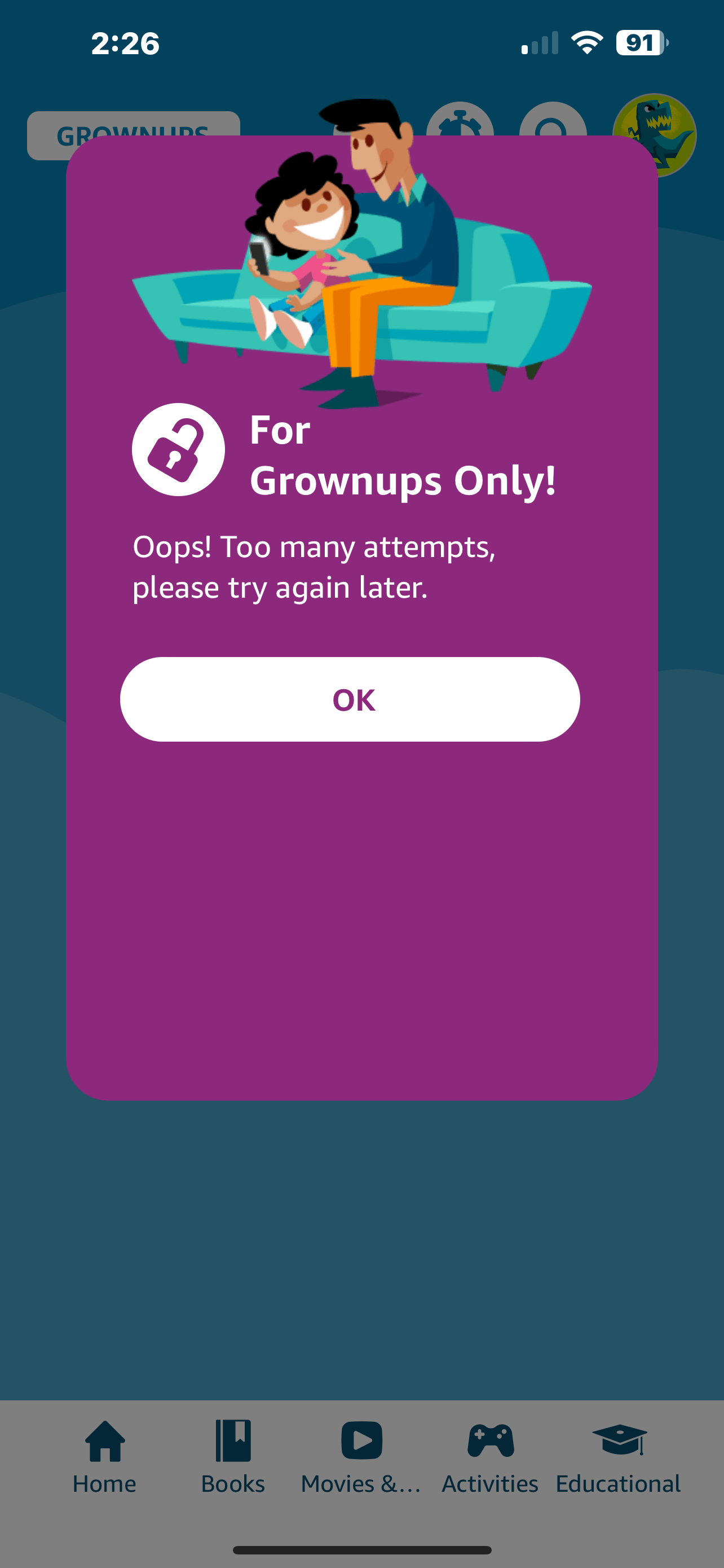 I my parental control password. How to reset it