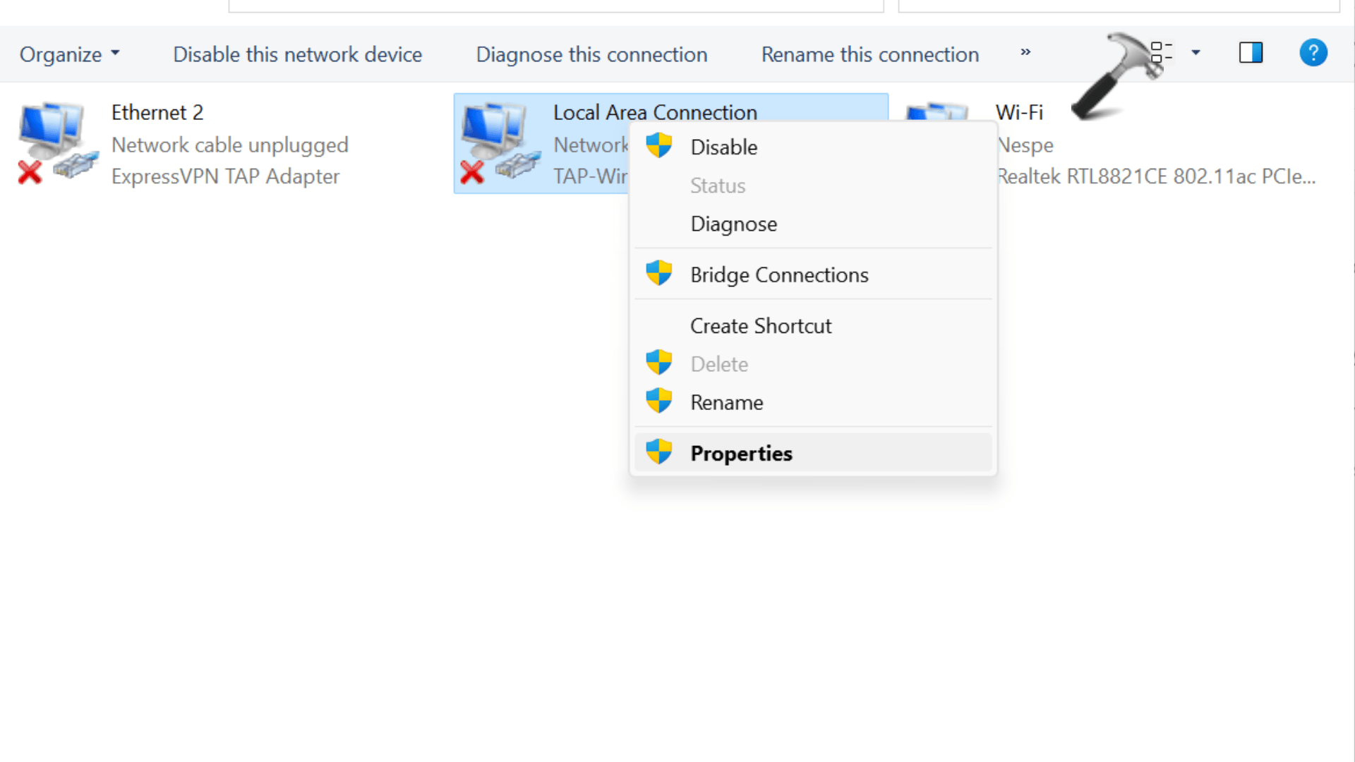 Fix The specified domain either does not exist or could not be contacted