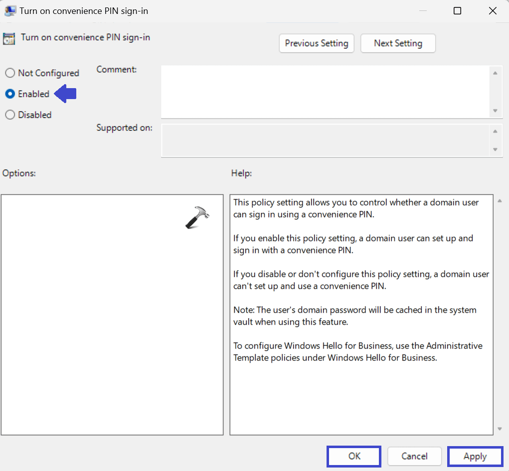 Fix PIN not working in Windows 11