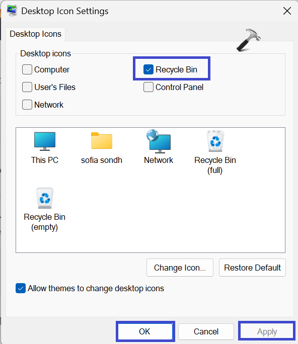 Fix Recycle Bin grayed out in Windows 11/10