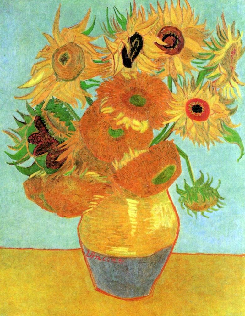 Vas Dengan Dua Belas Bunga Matahari Vincent Van Gogh Van Gogh Vincent
