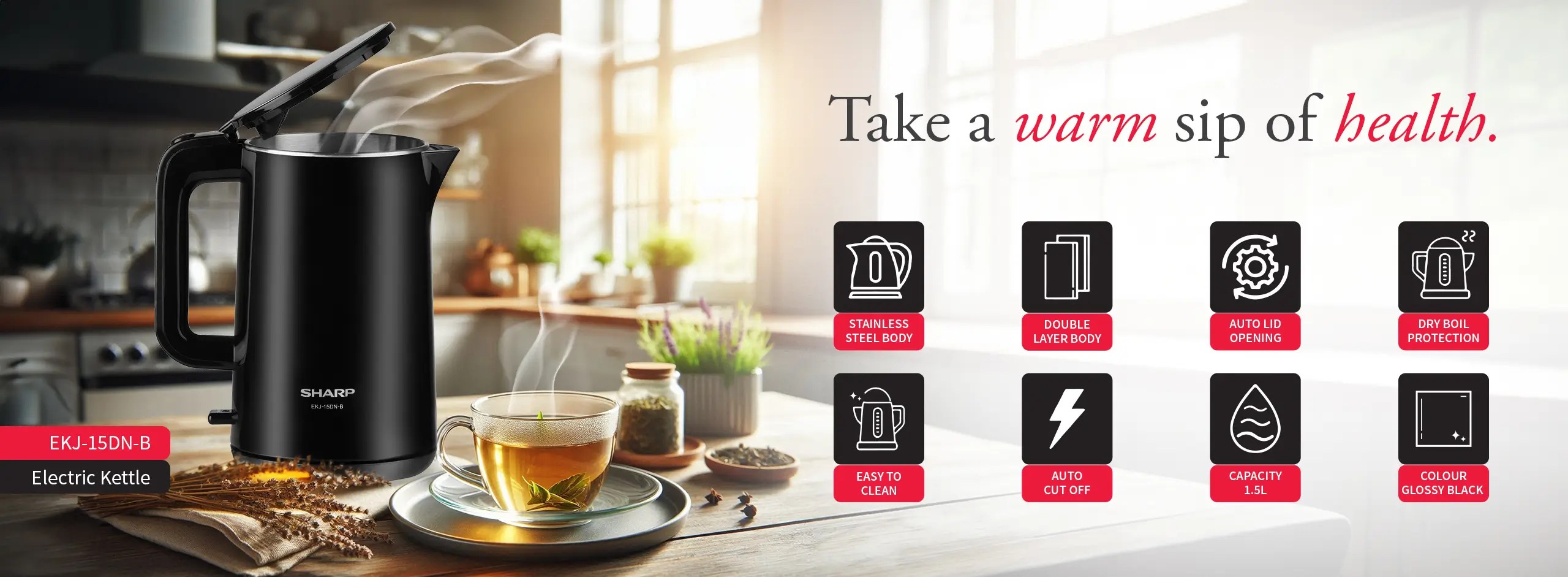 Sharp Smart Electric Kettles Adding Efficiency to Your Kitchen b2c