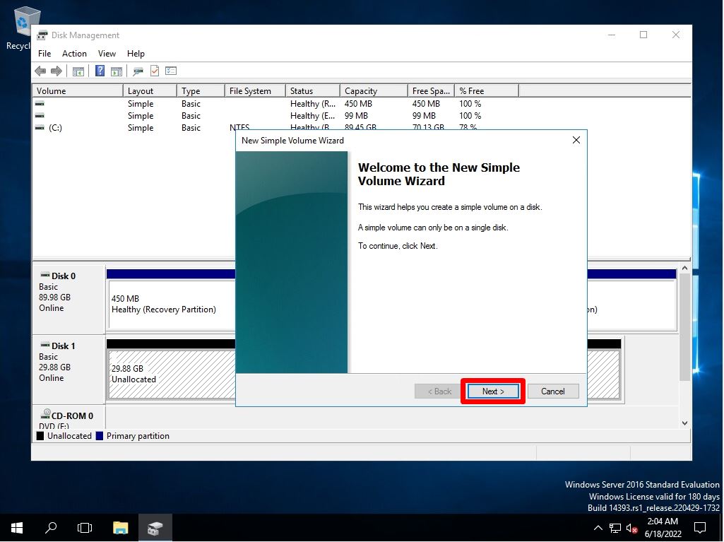 Windows Server 2016 How to recognize additional hard disk, SSD and