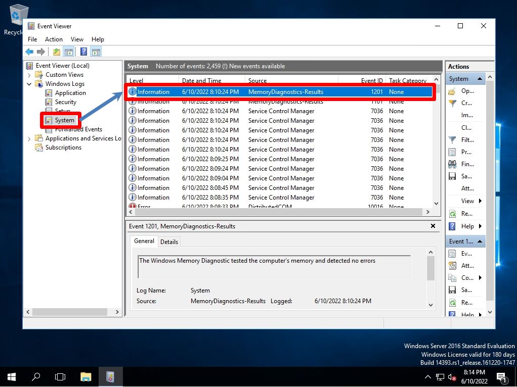 [Physical OS] Windows Server 2016 How to execute "Windows Memory