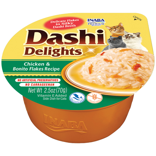 Dashi Delights for Cats Chicken & Bonito Flakes Recipe INABA