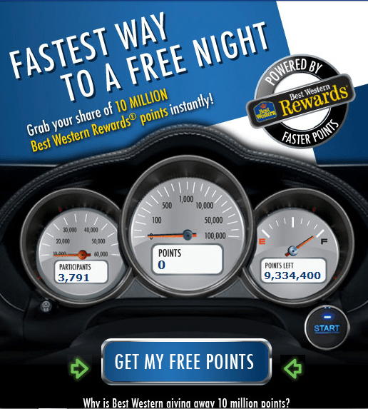 Free Best Western Reward Points via Facebook