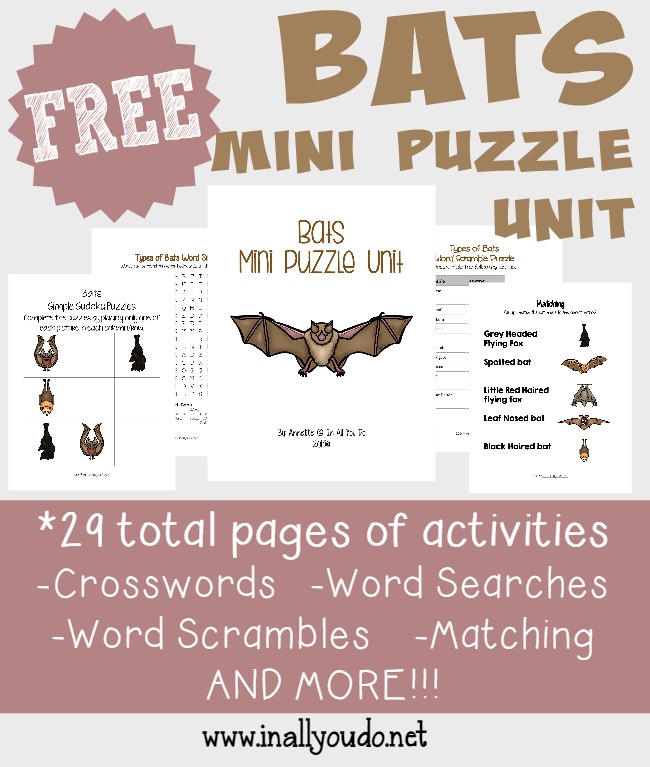 {free} Bats Puzzle Unit