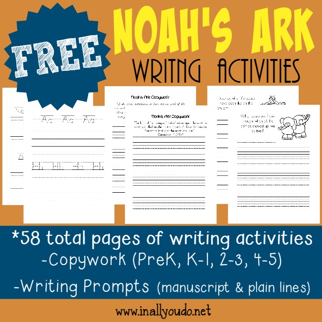 Noah's Ark Writing Activities & Puzzles In All You Do