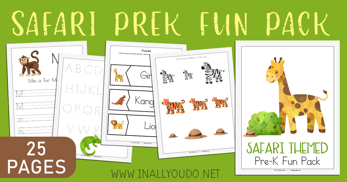 Safari PreK Fun Pack In All You Do
