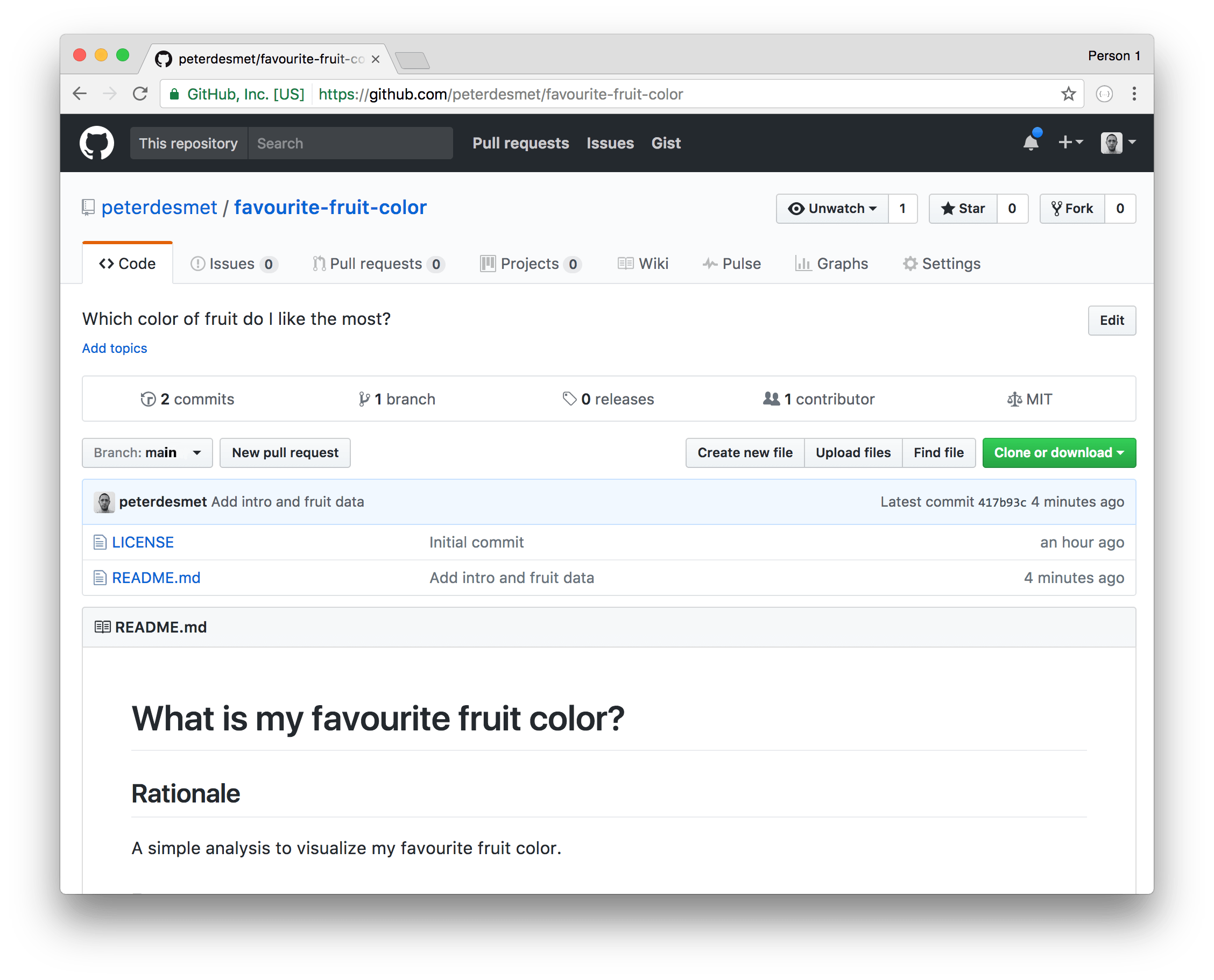 Git handson session within RStudio
