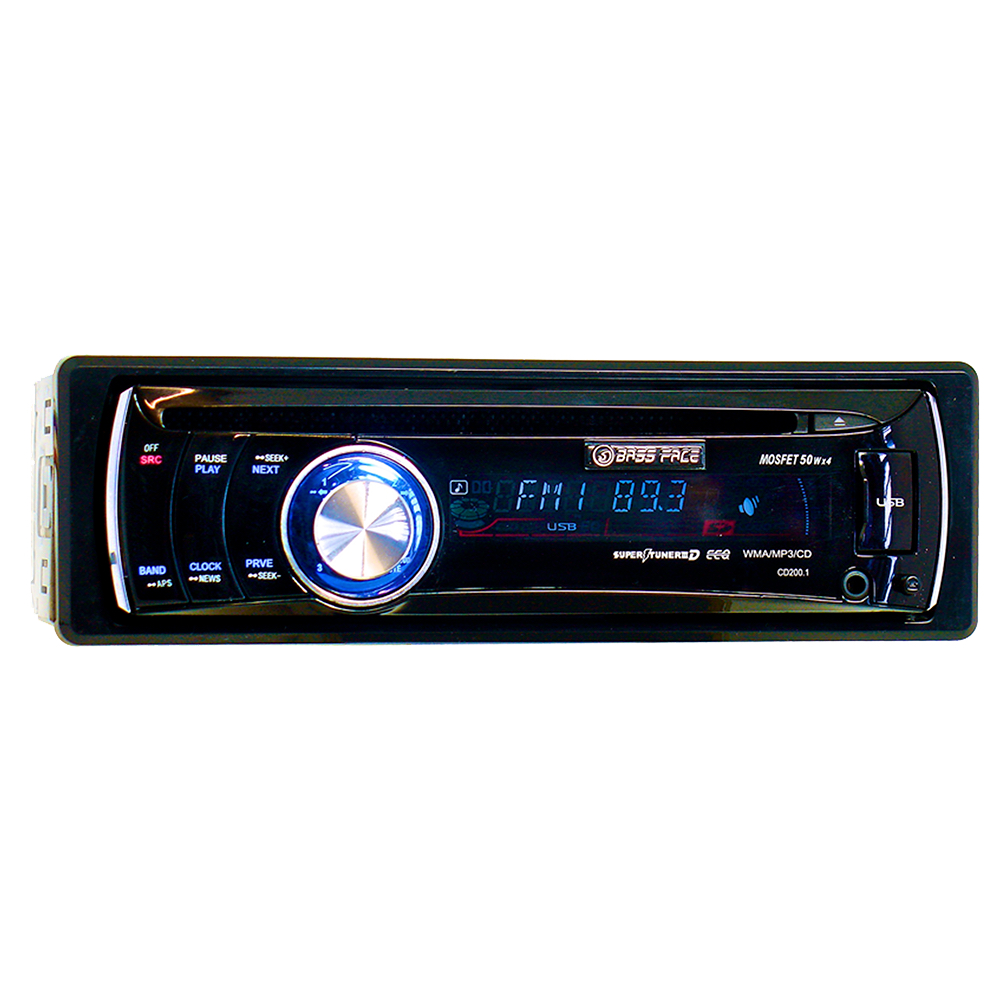 CD200.1 12v Single DIN CD Head Unit With MP3 AUX USB SD & Radio 120w RMS