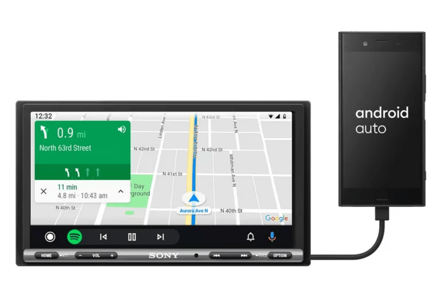 Sony XAVAX3250DB 7 Inch Touchscreen Double DIN head unit with CarPlay, Android Auto, DAB+