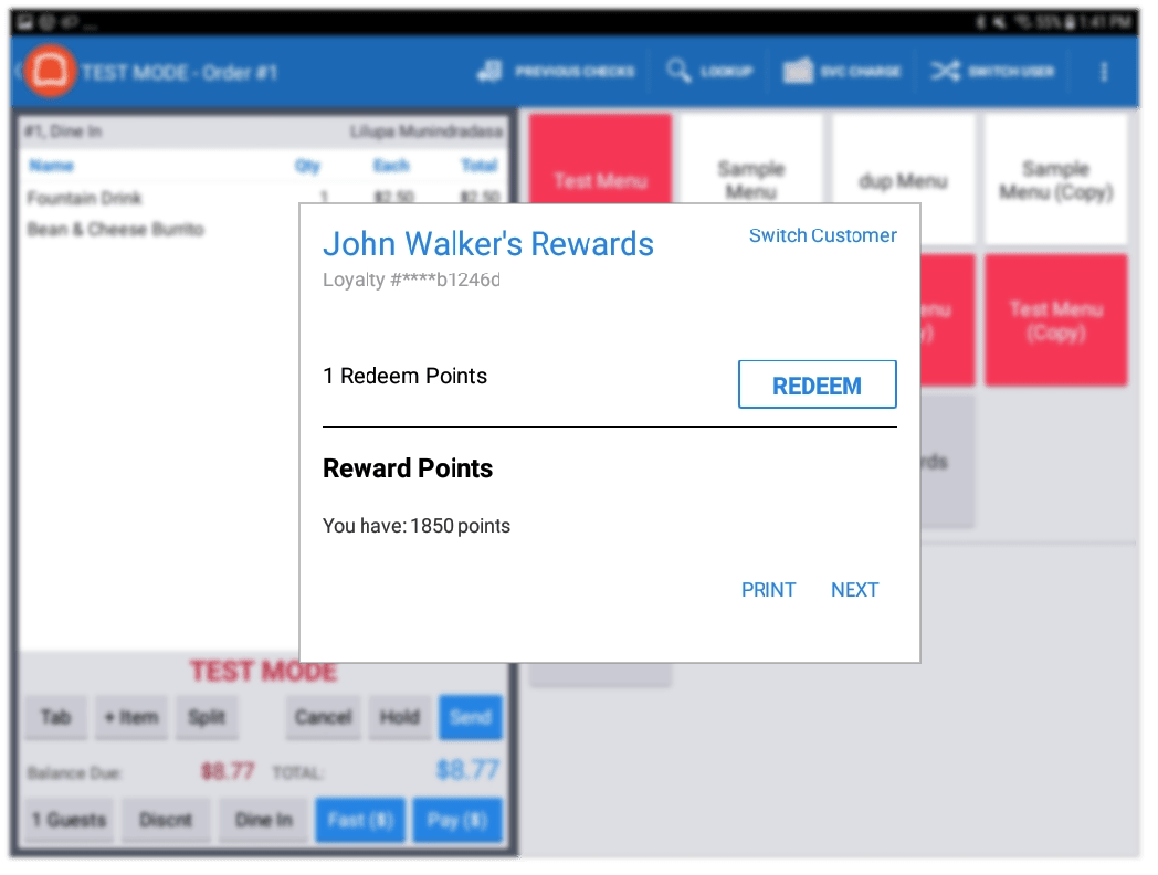 Toast POS Loyalty Lookup Incentivio