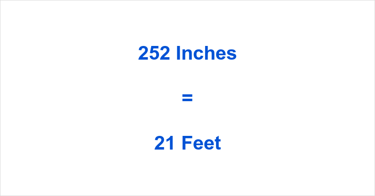 252″ In ′ ▷ What Is 252 Inches In Feet?