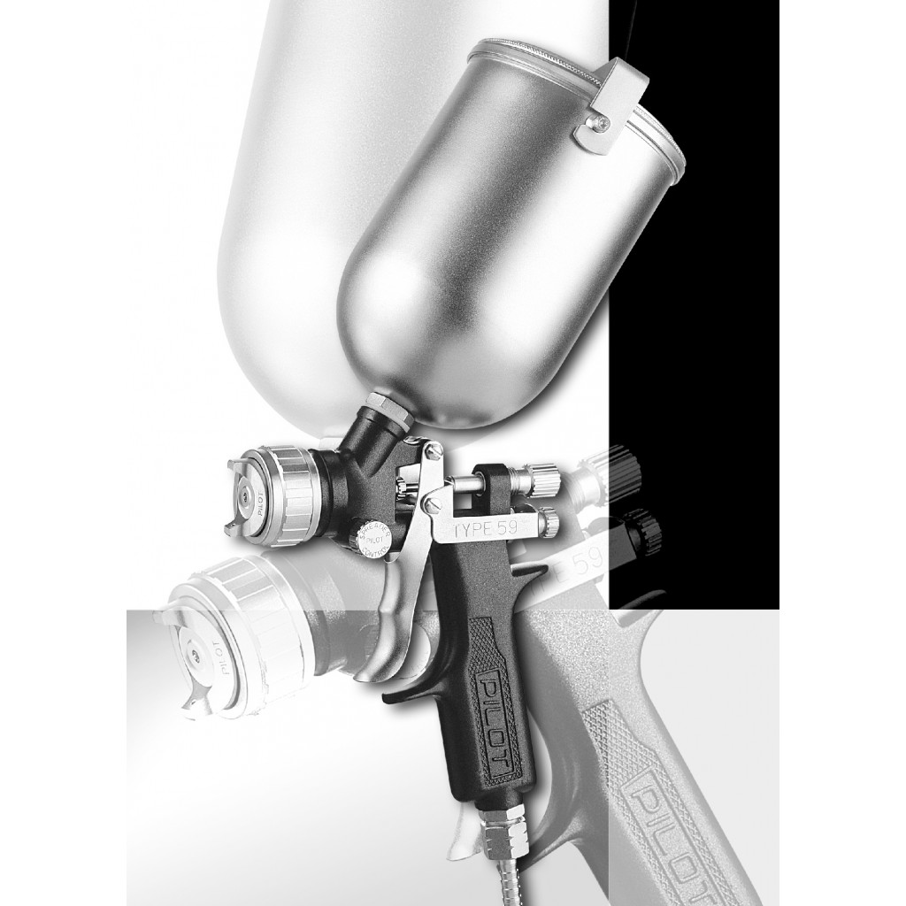 Pilot Spray Gun Type 59 with S.S Cup, New