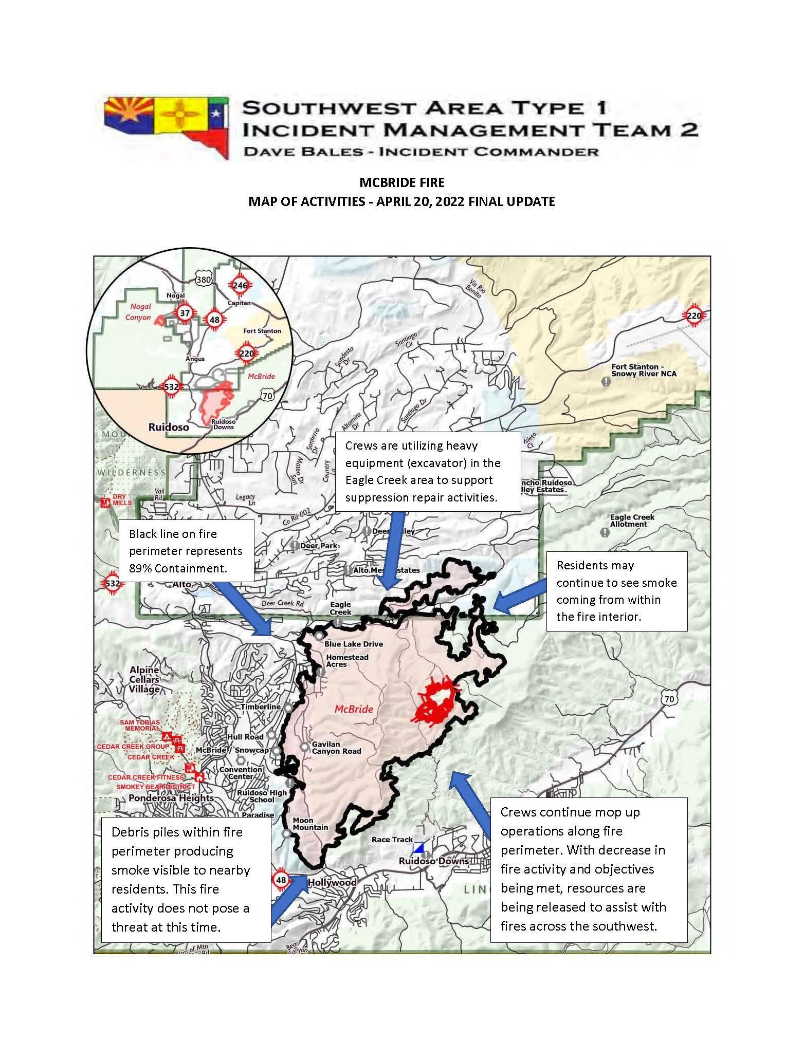 Nmlnf Mcbride Fire Incident Maps Inci