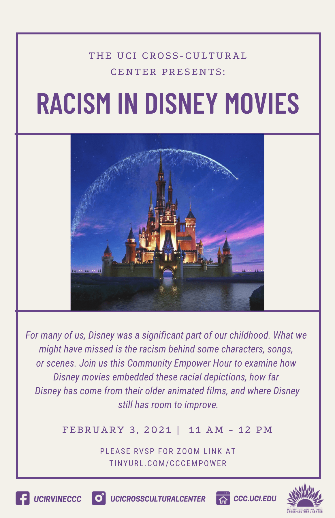 Community Empower Hour Racism in Disney Movies ♥ UCI Office of
