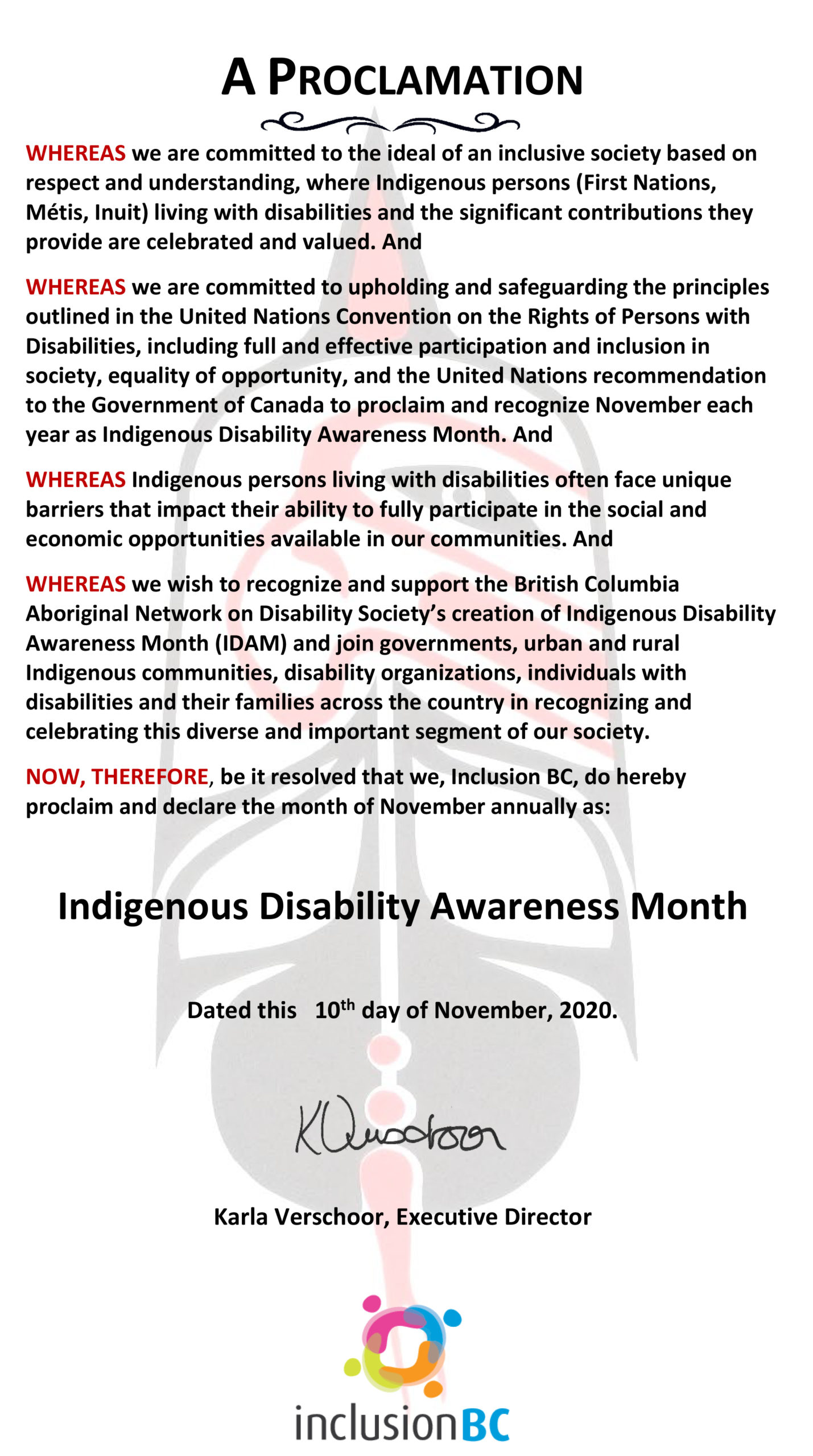November is Indigenous Disability Awareness Month Blog Inclusion BC