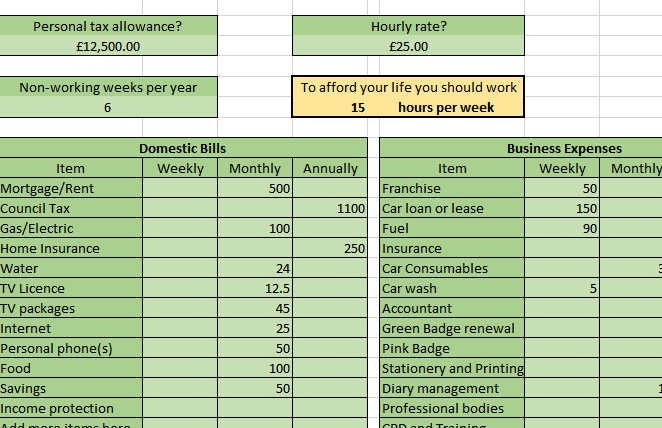 Working Hours Calculator Inclusive Driving specialist disability
