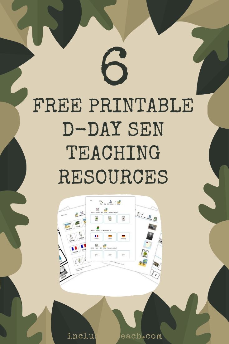 6 Printable D-Day SEN teaching resources