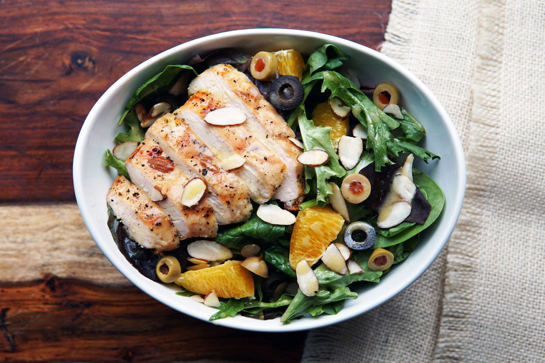 grilled chicken salad with olives and oranges inconsistent kitchen
