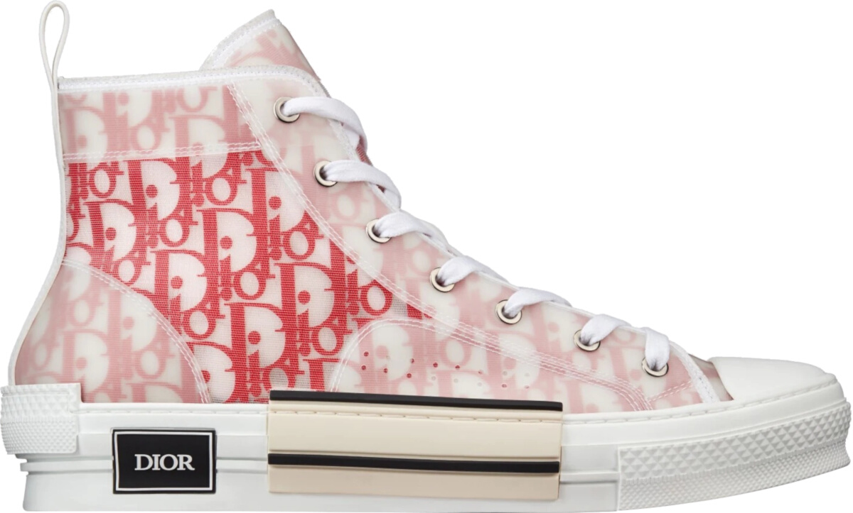 Dior White & Red Oblique 'B23' HighTop Sneakers INC STYLE