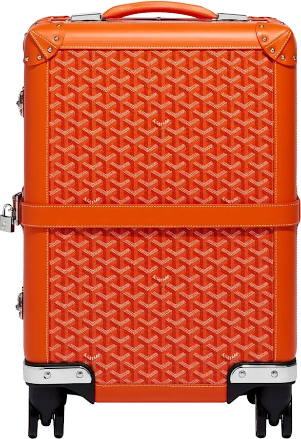 Goyard Orange 'Bourget PM' Rolling Luggage INC STYLE