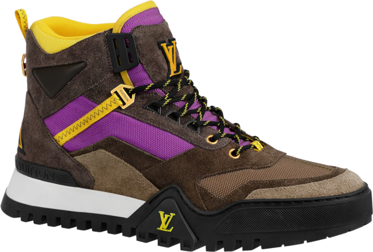 Louis Vuitton Brown & Purple 'LV Hiking' Boots INC STYLE