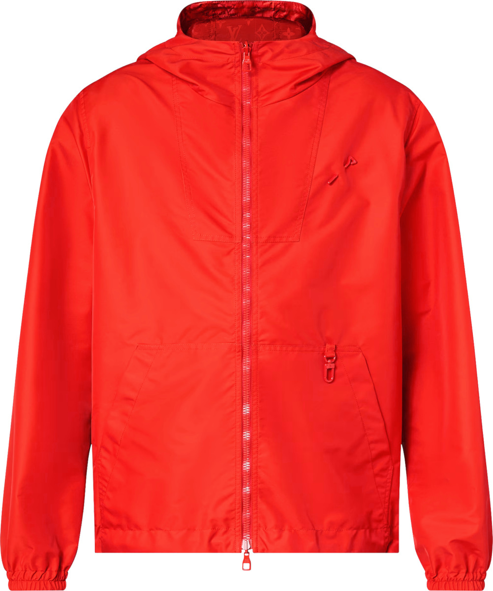Louis Vuitton Red Reversible Windbreaker Jacket INC STYLE