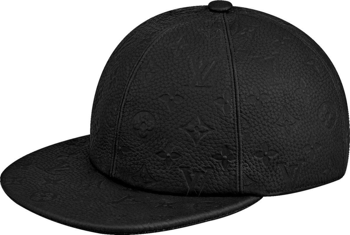 Louis Vuitton Black '1.1 Monogram' Leather Hat INC STYLE