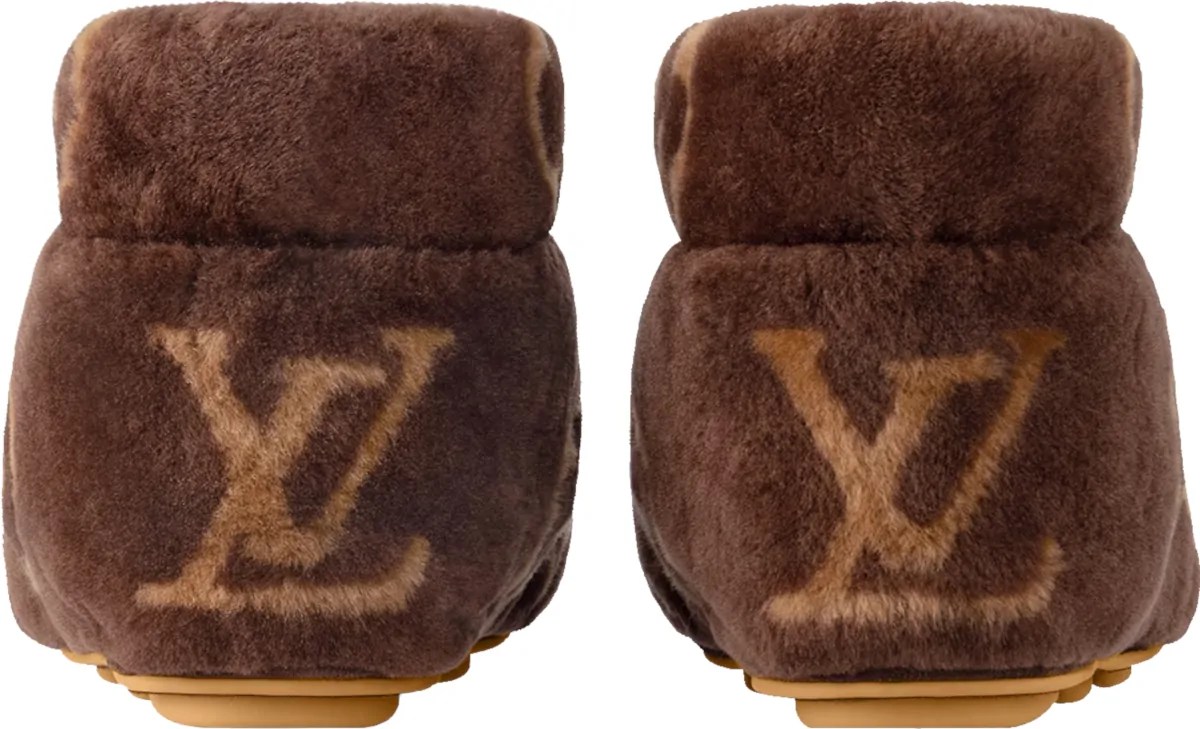 Louis Vuitton Brown Shearling 'LV Footprint' Boots INC STYLE