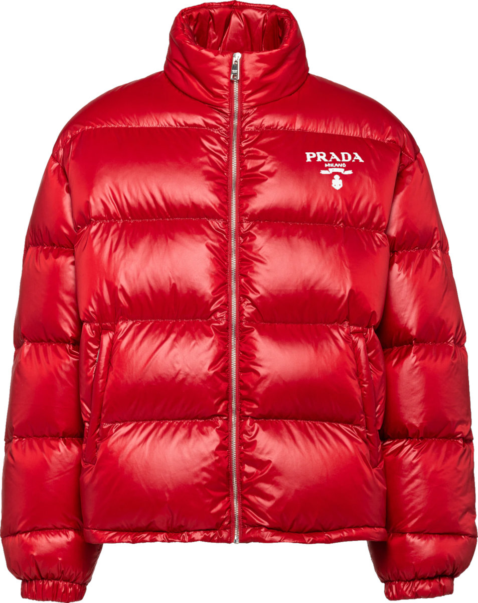 Prada Red ReNylon Puffer Jacket INC STYLE