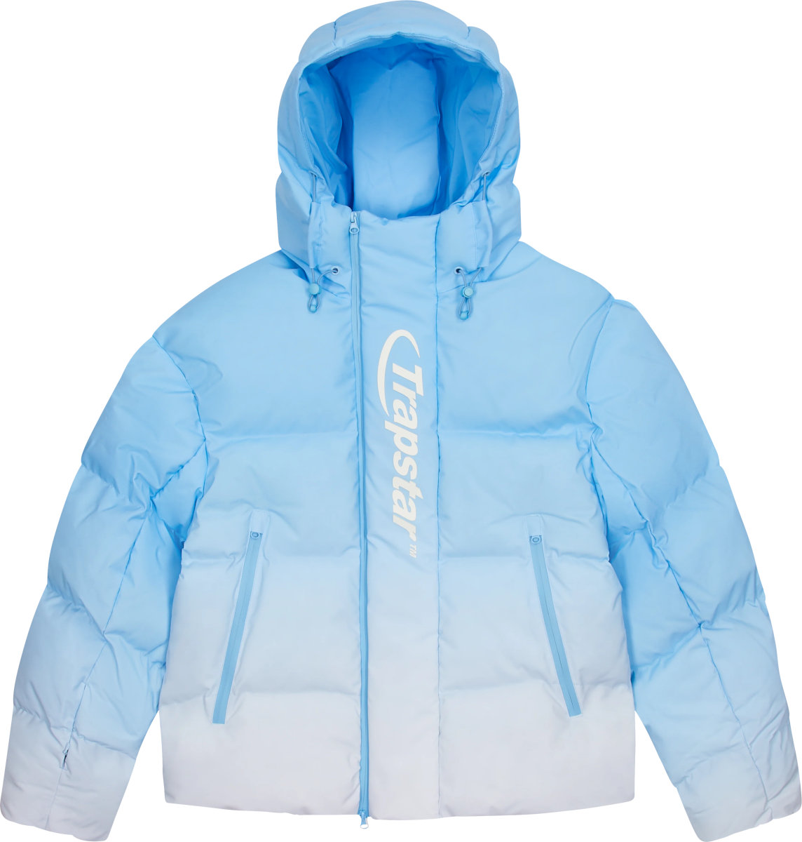 Trapstar Light Blue Gradient 'Hyperdrive' Puffer Jacket INC STYLE