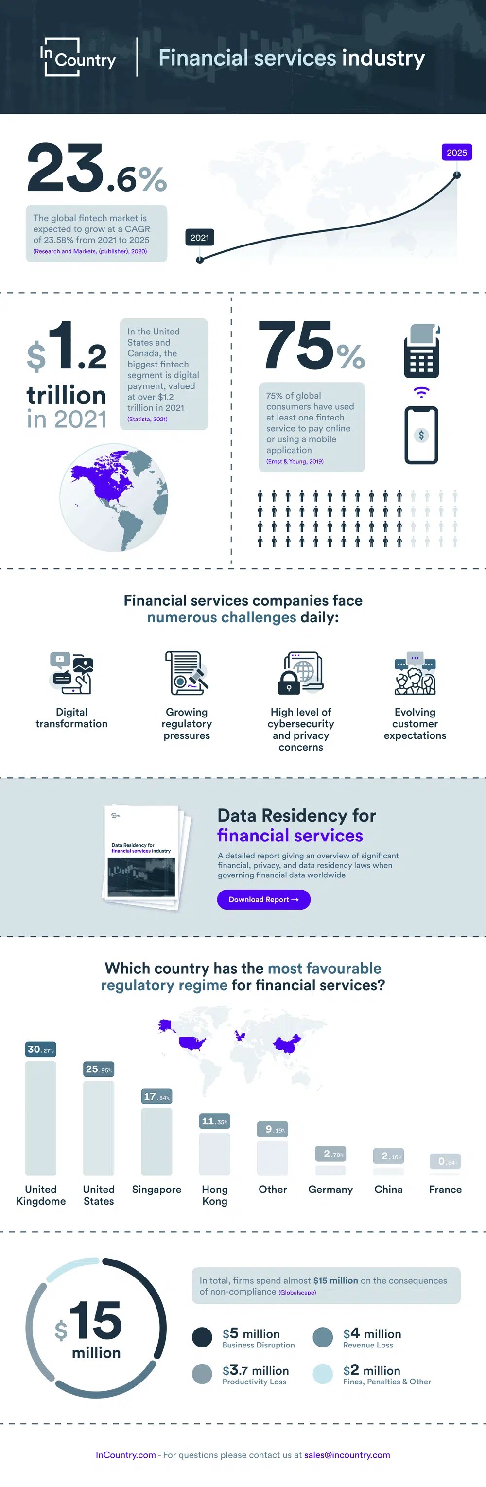 Financial Services Market Overview Infographic InCountry