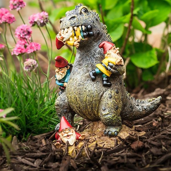 Godzilla Eating Gnomes Lawn Ornament Incredible...